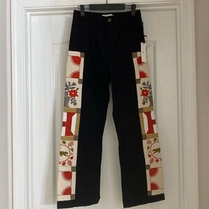 New Honor the Gift Black Patched Pants Size 28 Waist